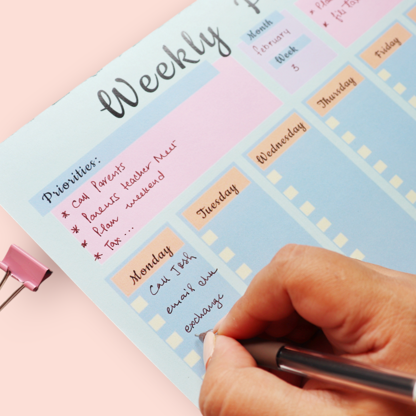 WEEKLY PLANNER PAD