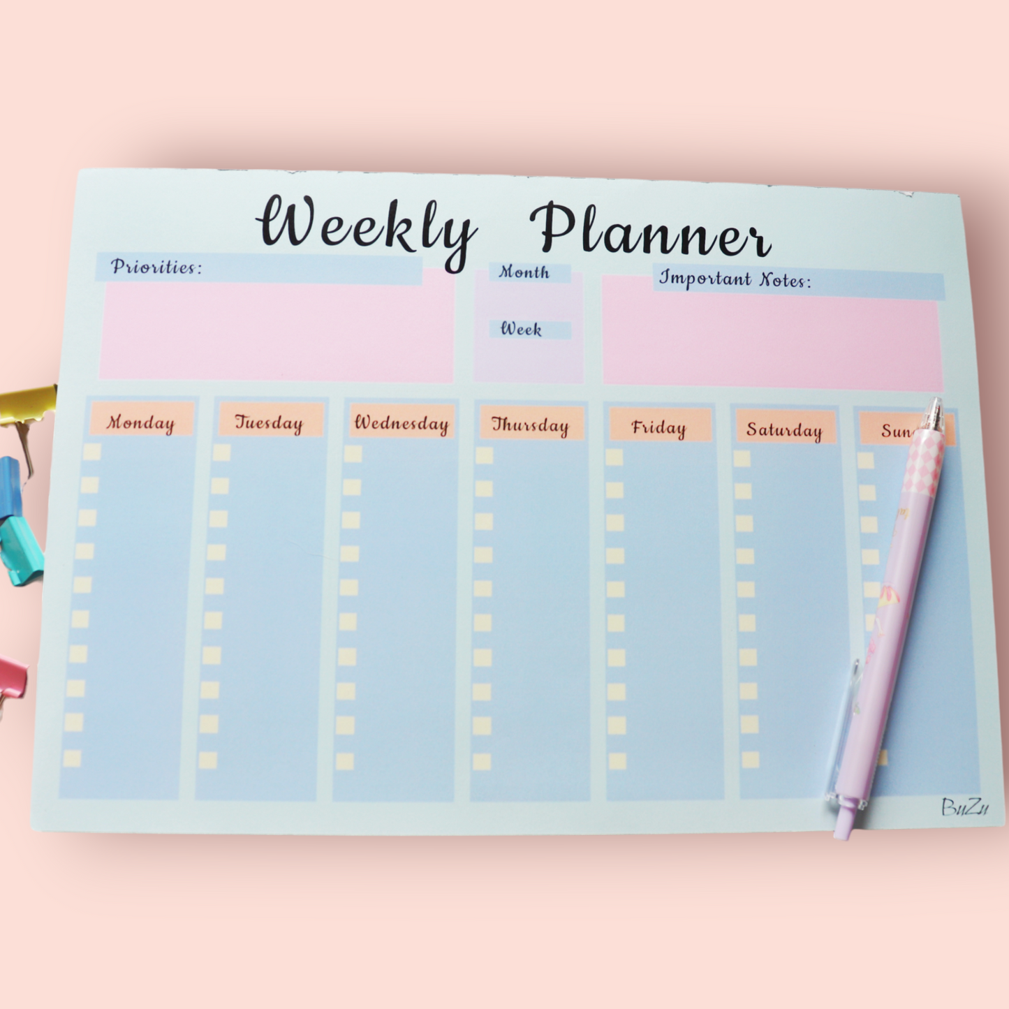 WEEKLY PLANNER PAD