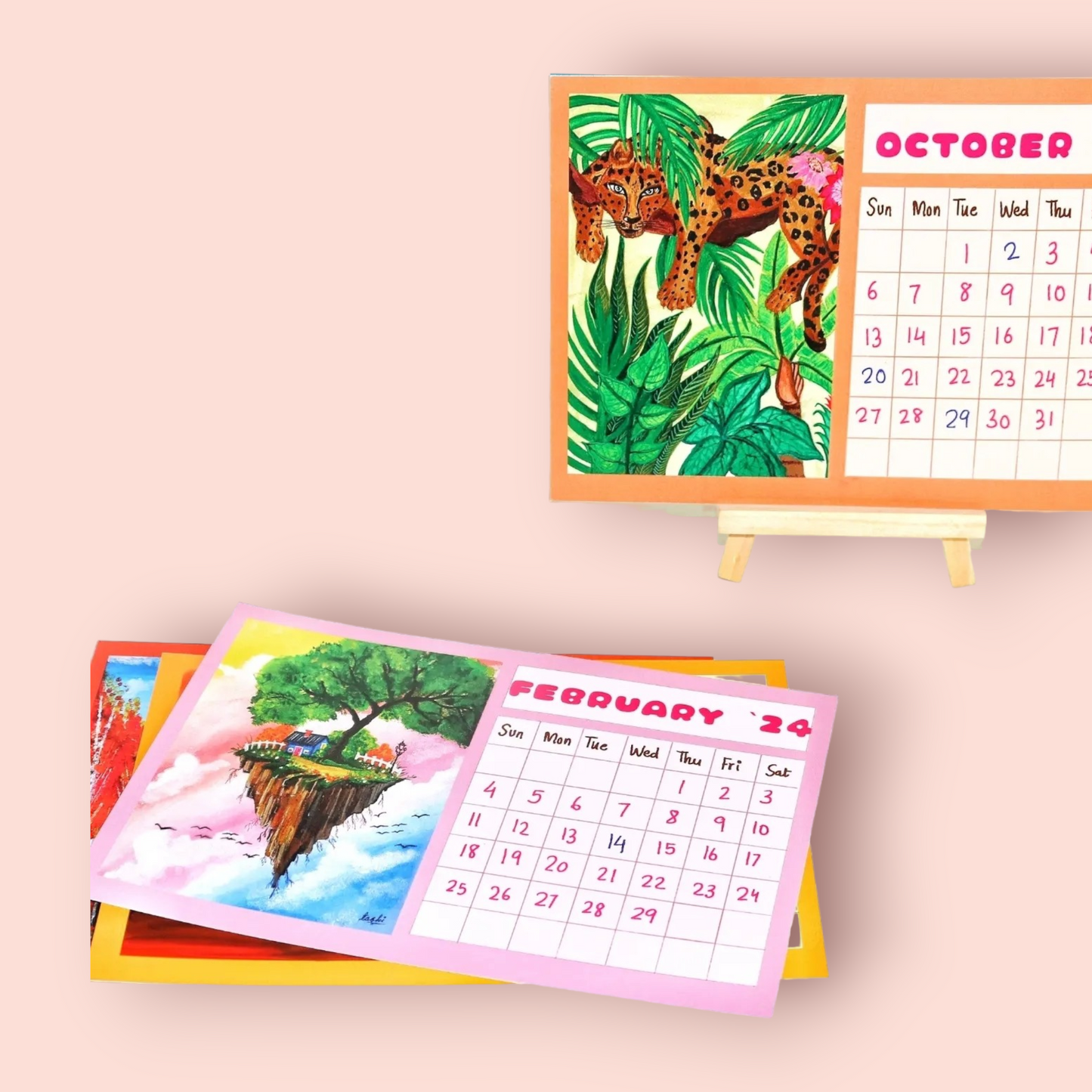 ARTED DESK CALENDAR 2024