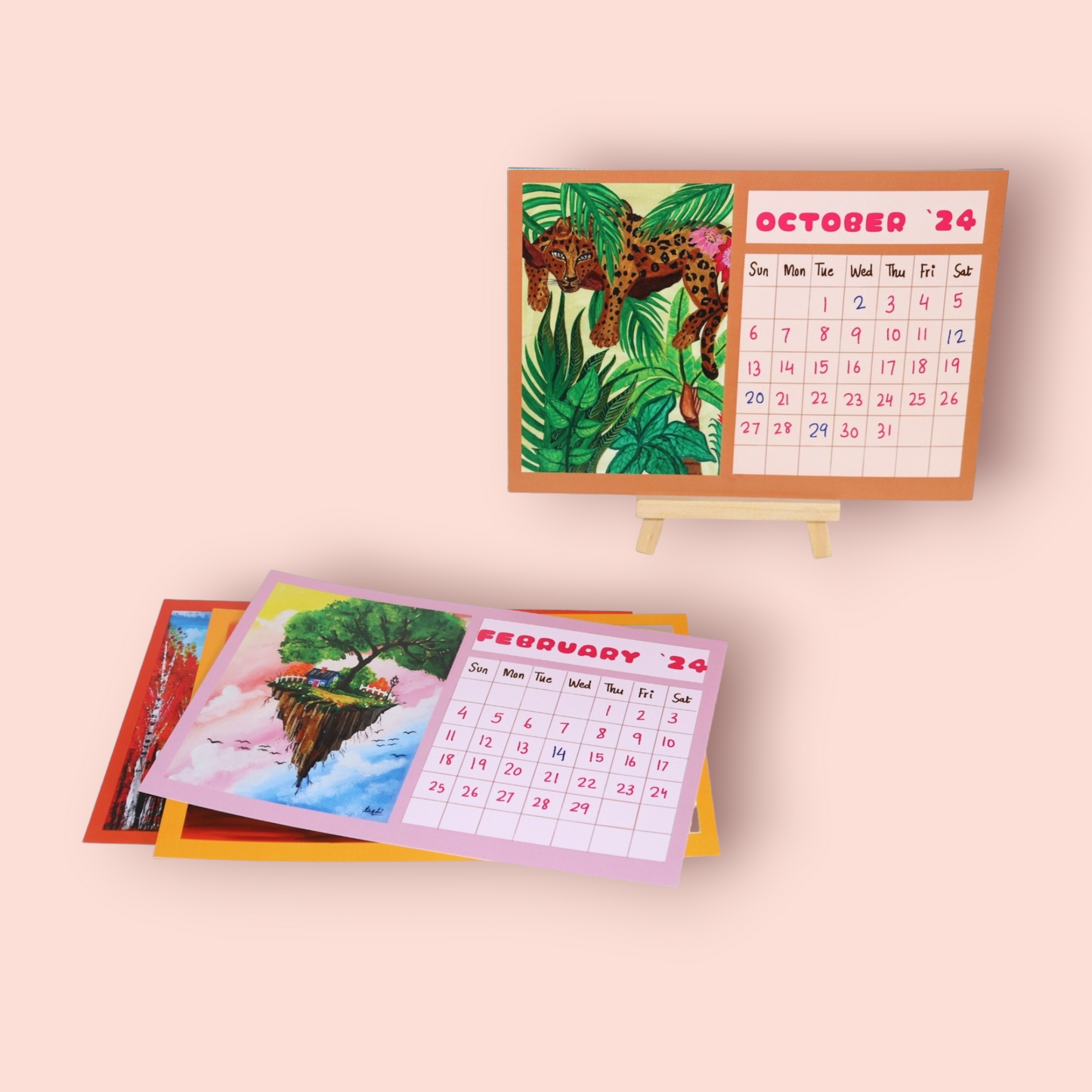 ARTED DESK CALENDAR 2024