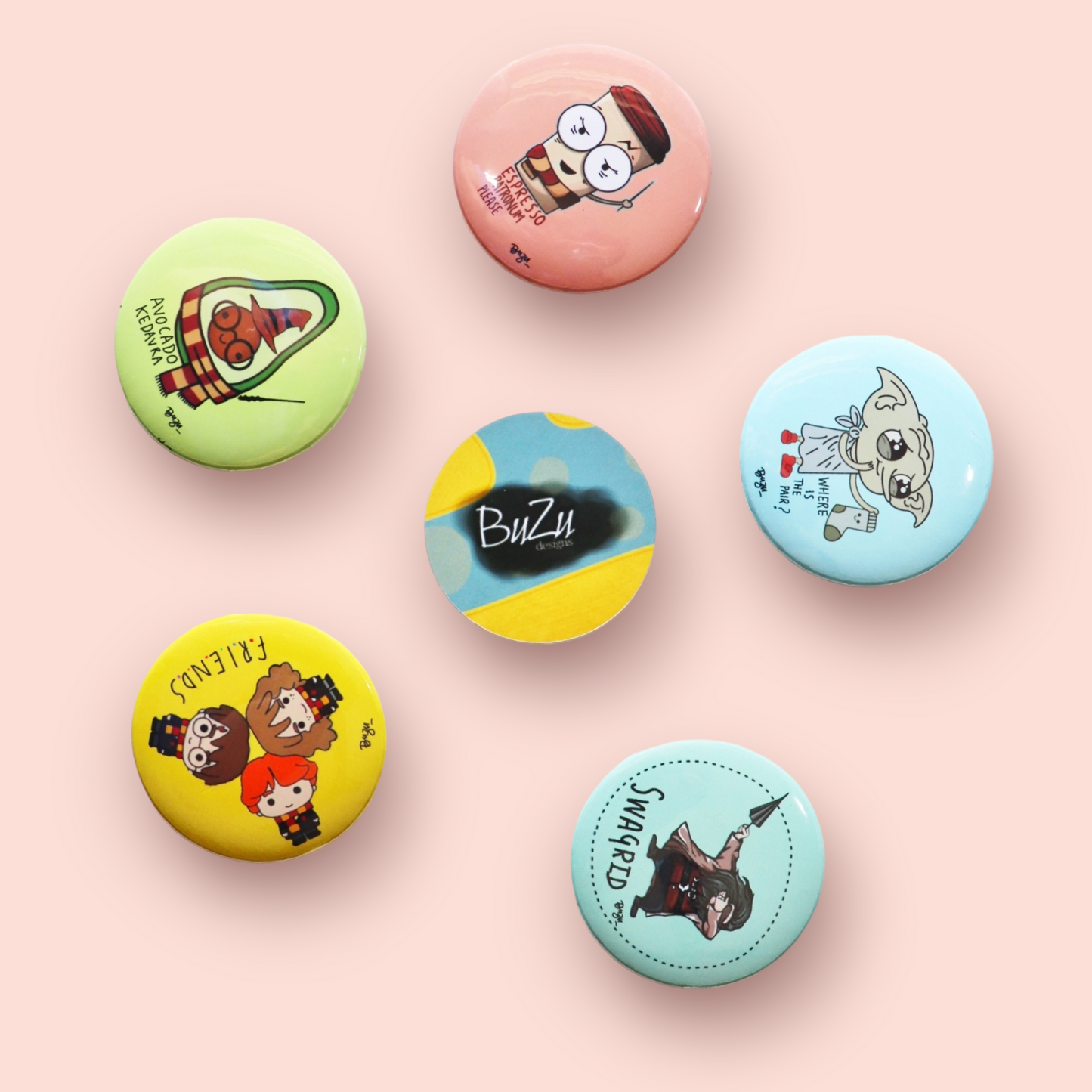 Potter Badges set